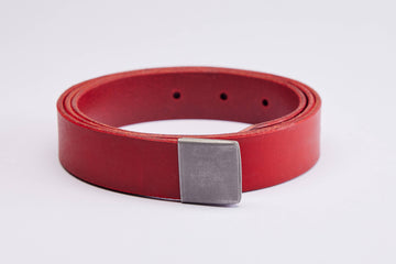 Red Leather Belt Strap - Strap Only
