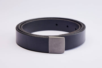 Navy Blue Leather Belt Strap - Strap Only