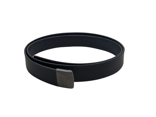 Navy Blue Leather Belt Strap - Strap Only