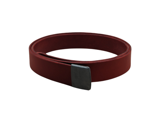 Red Leather Belt Strap - Strap Only