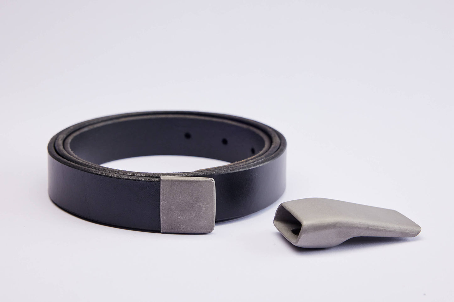 Navy Blue Leather Belt Strap - Strap Only