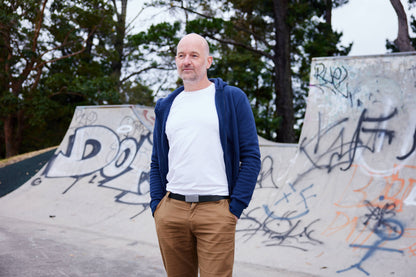 Navy Blue Leather Belt Strap - Strap Only